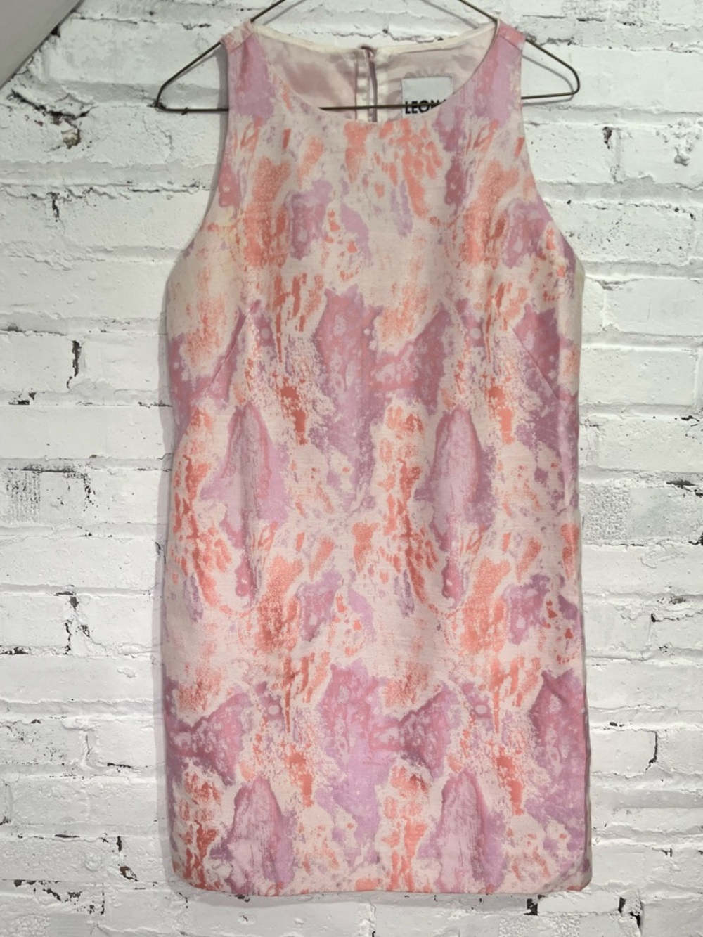 Leona Marcella Shift Dress Pastel Garden Party Sleeveless Size 4 Wedding Preppy